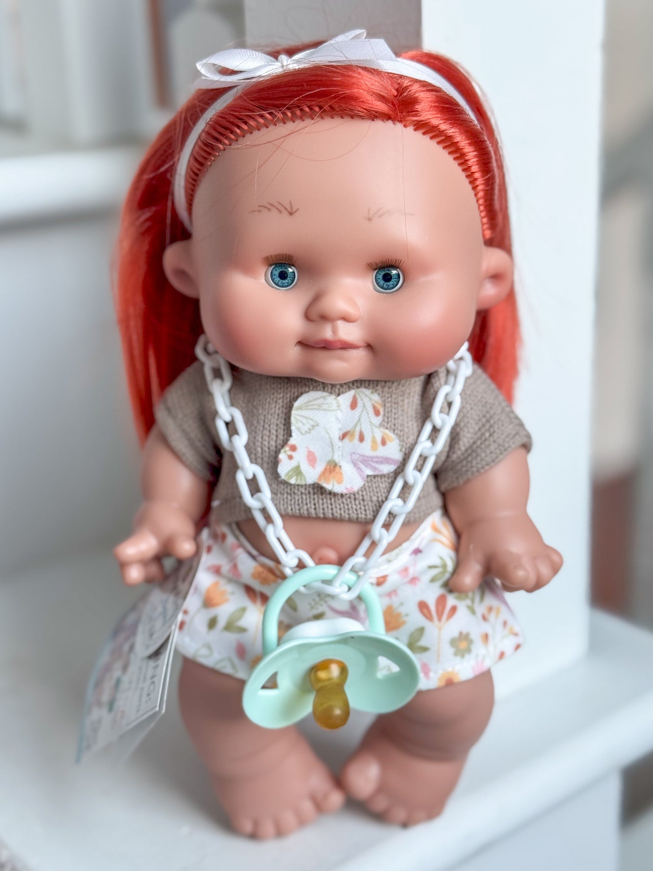 Sylvia - Pepotes 10.2" Girl Doll with Red Hair + Sleepy Eyes
