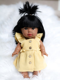 Thumbnail for Minikane Elisa Apron Dress in Vanilla Honeycomb