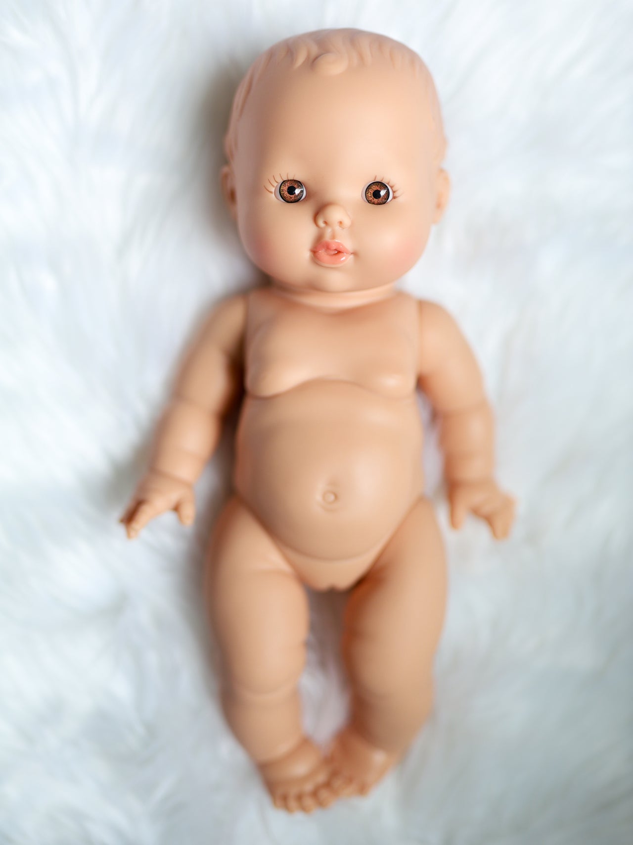 Minikane Faustine Vintage Baby Girl Doll with Brown Eyes