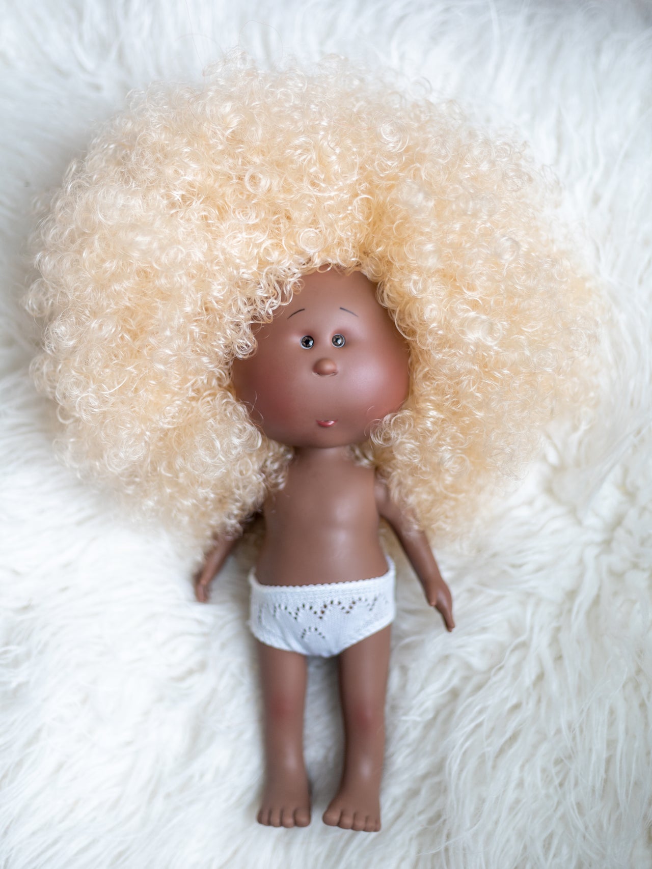 Amaya - Mia Doll with Dark Skin and Blonde Curly Hair