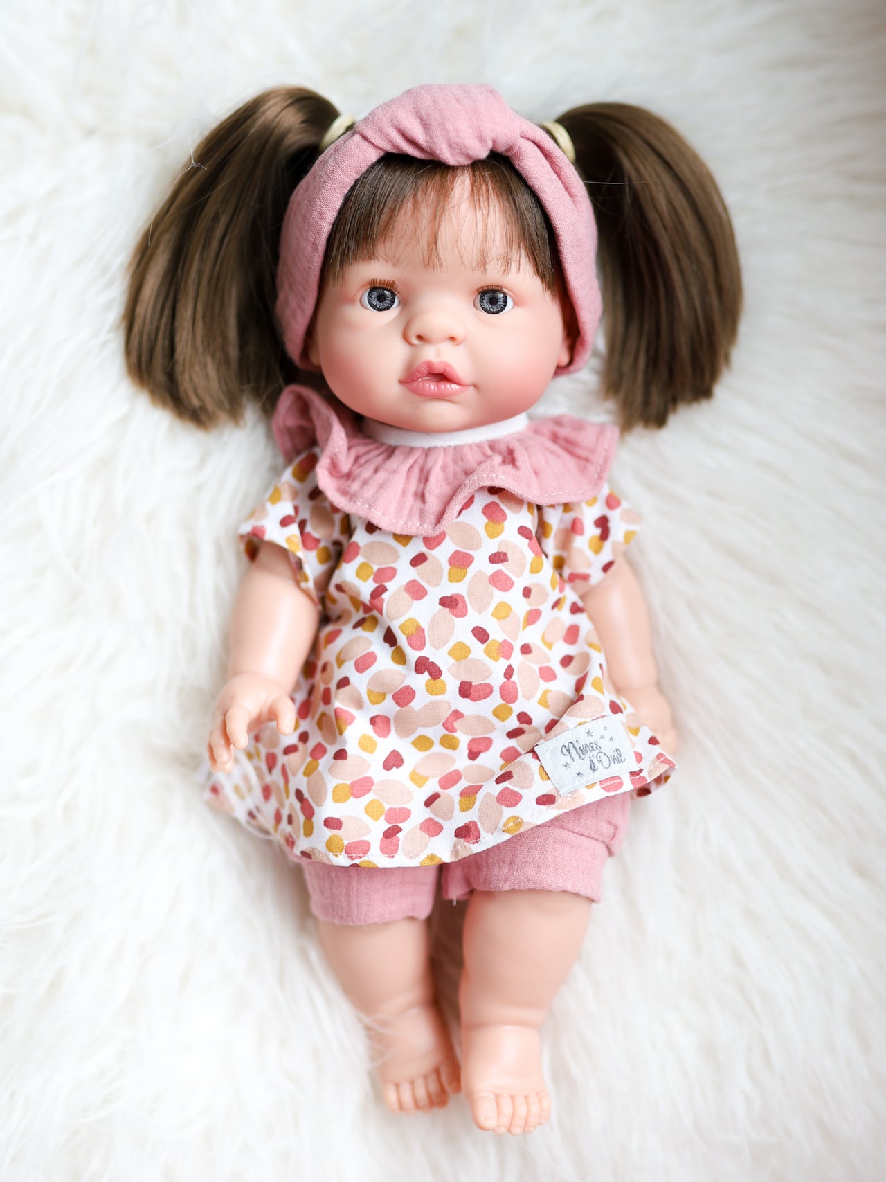 LuLu - Fully Dressed Joy Collection Girl Doll with Brunette Pigtails