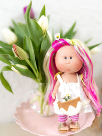 Thumbnail for Bloom - Fully Dressed LITTLE Mia Doll with Rainbow Hair