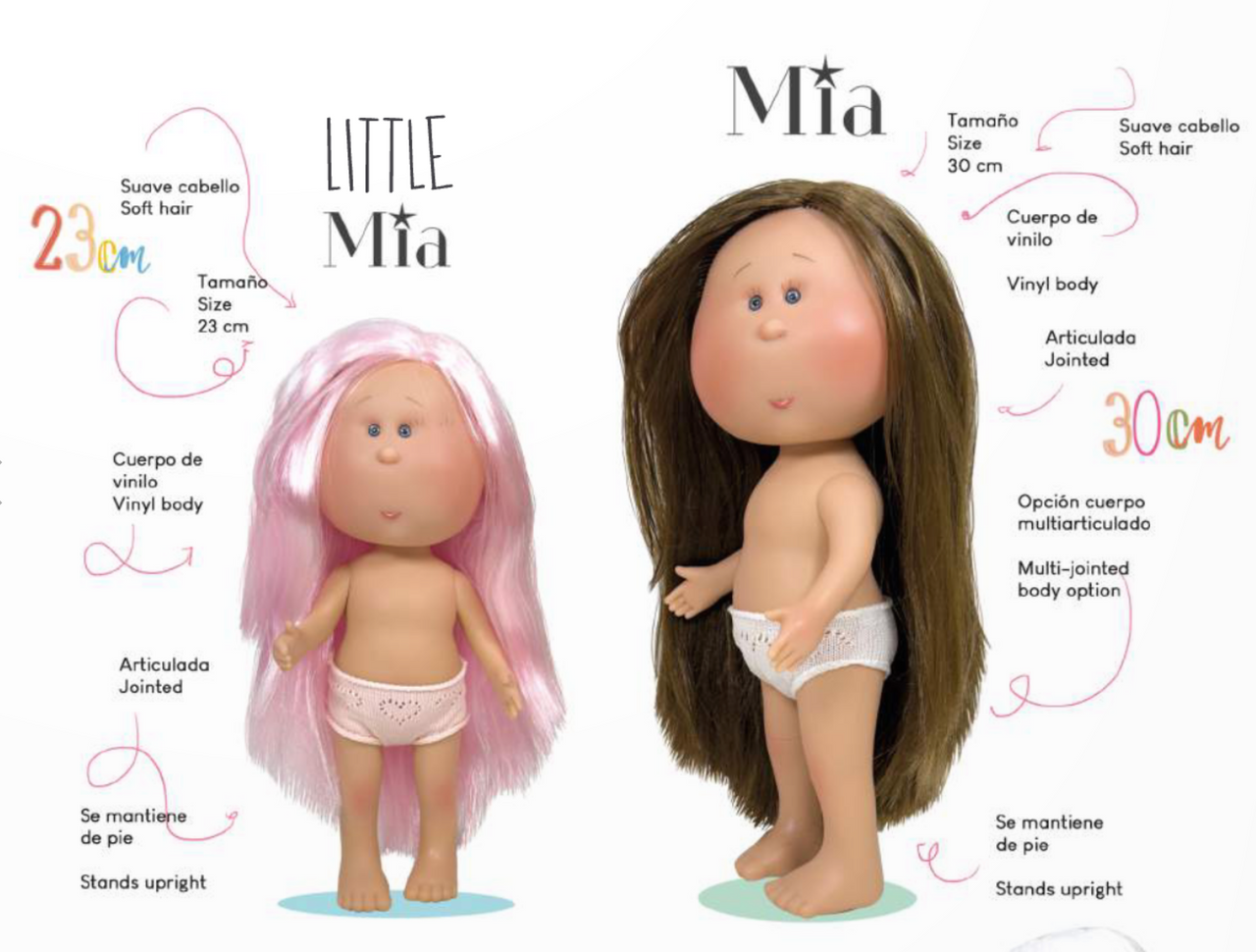 Rosie  - Fully Dressed LITTLE Mia Doll with Pink Hair