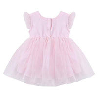 Thumbnail for Solid Light Pink Dress with Tulle Skirt