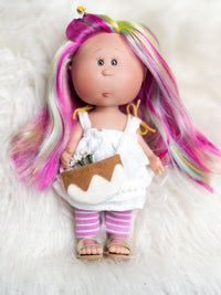 Thumbnail for Bloom - Fully Dressed LITTLE Mia Doll with Rainbow Hair
