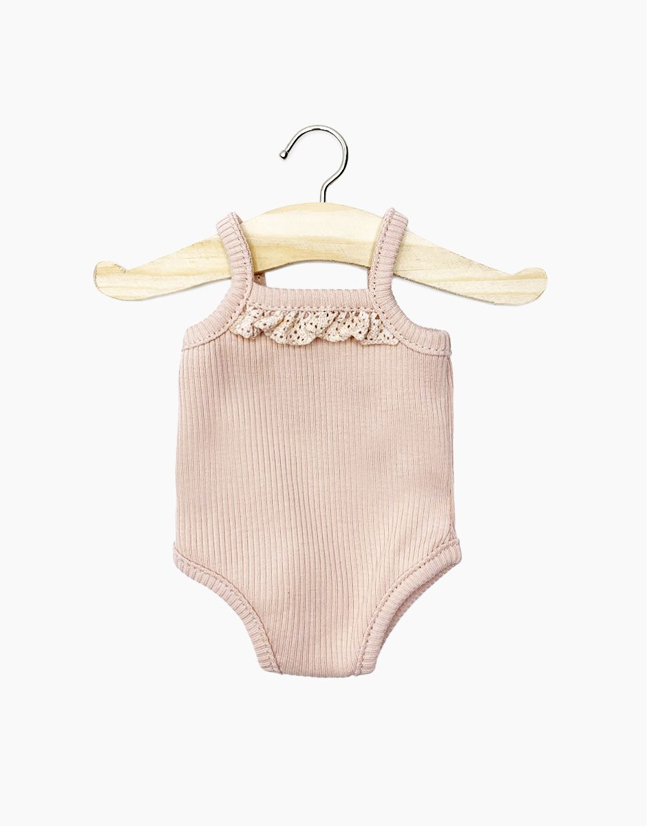 Minikane Ruffle Bodysuit in Petal Pink for 13" + 15" Dolls