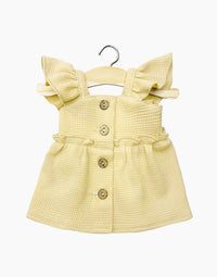 Thumbnail for Minikane Elisa Apron Dress in Vanilla Honeycomb