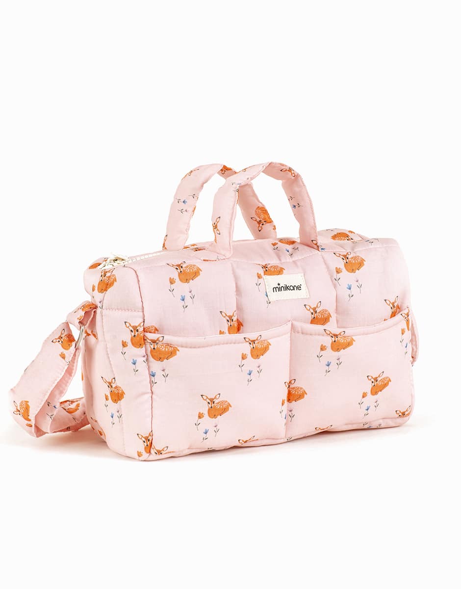 Minikane Doll Changing + Diaper Bag in Sweet Deer Print