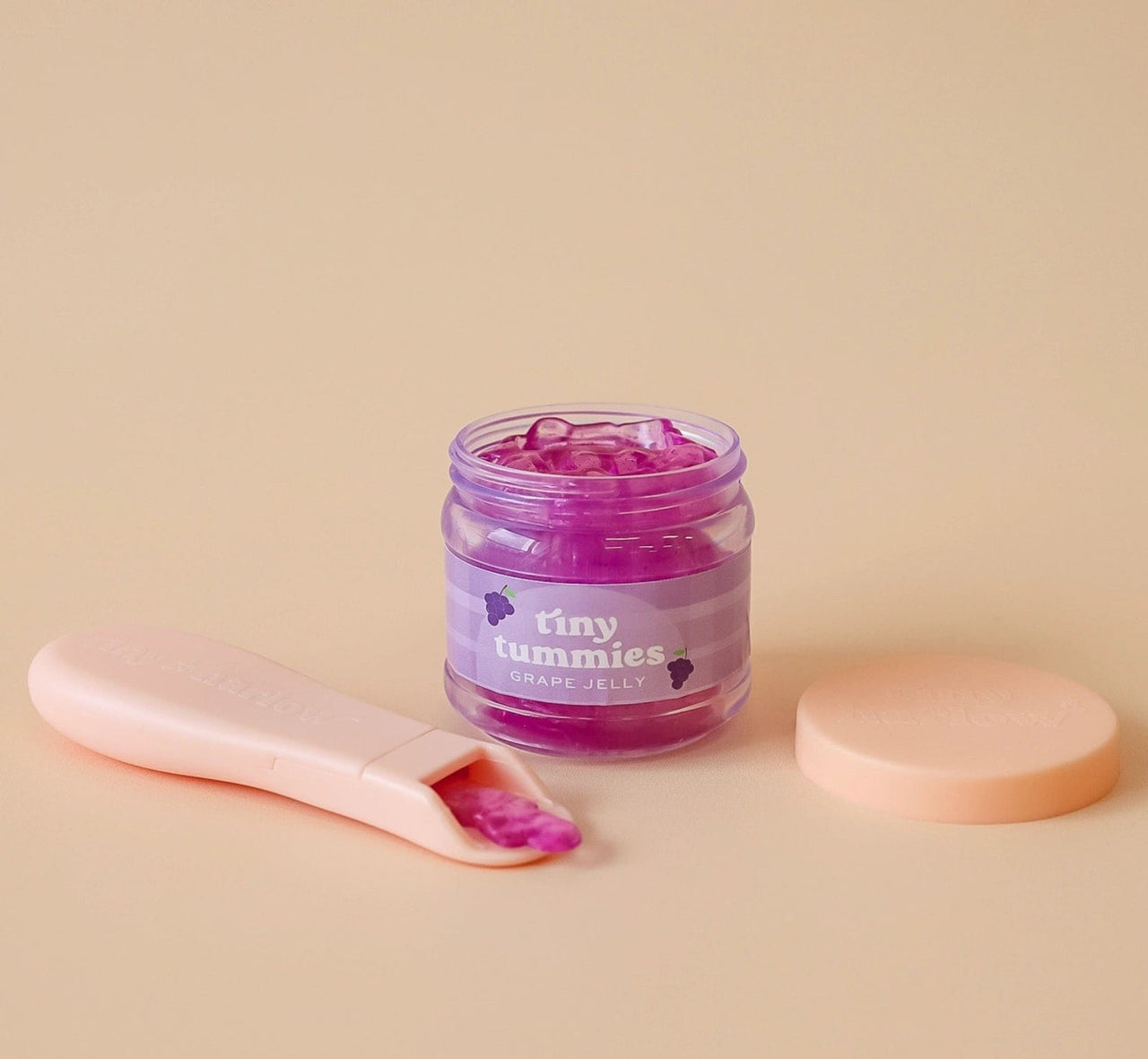 Tiny Tummies Grape Jelly - Food Jar and Spoon Set