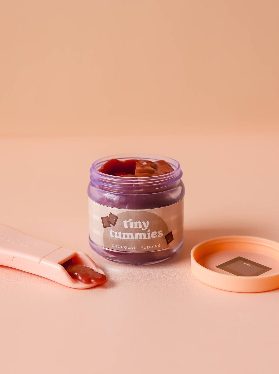 Tiny Tummies Chocolate Pudding - Food Jar and Spoon Set