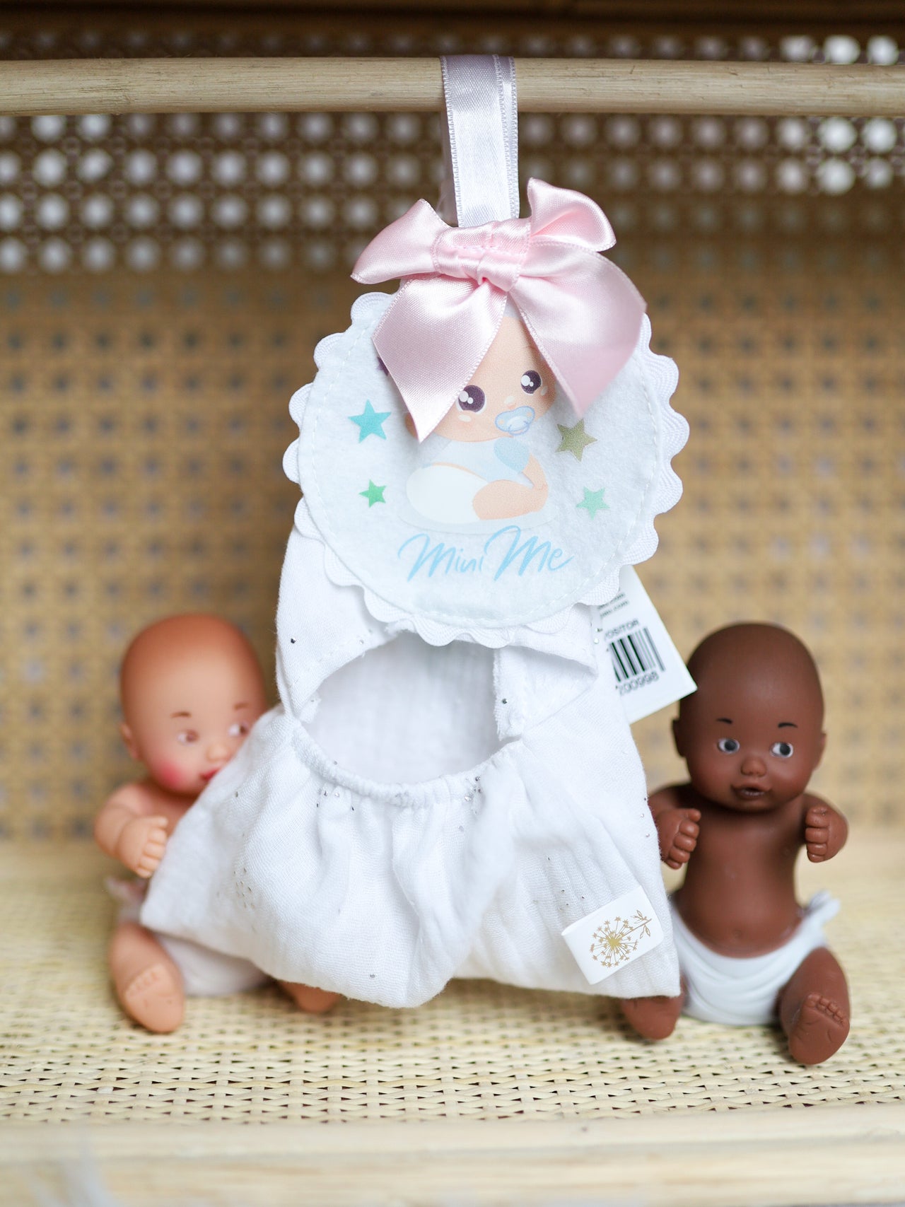 Mini Me Babies - 3.9" Dolls with Clip-on Fabric Pouch