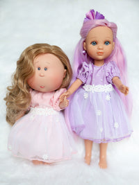 Thumbnail for Pink Spring Dress  Dress for Eva, Mia, Las Amigas + Wellie Wishers Dolls