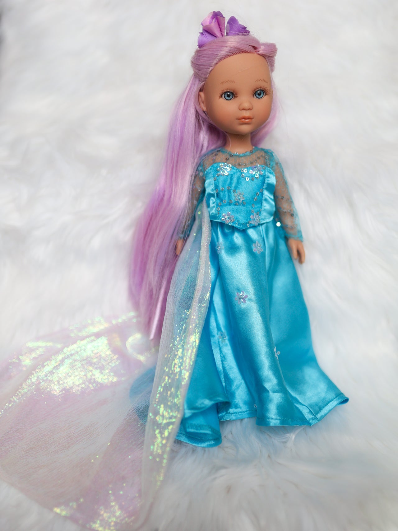 Ice Princess Dress for Eva, Las Amigas + Wellie Wishers Dolls