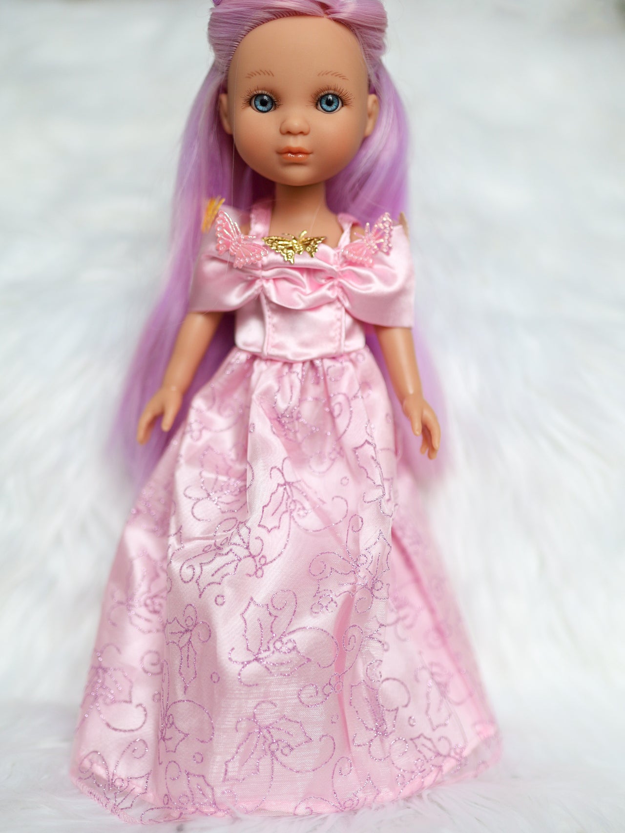 Pink Princess Dress for Eva, Las Amigas + Wellie Wishers Dolls