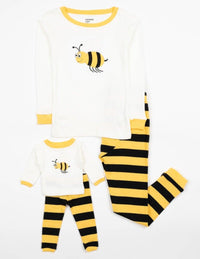 Thumbnail for *OVERSTOCK SALE* Matching Girl & Doll Cotton Bee Pajamas