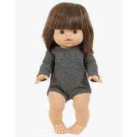 Thumbnail for *Slightly Flawed* Minikane Ribbed Bodysuit - Charcoal