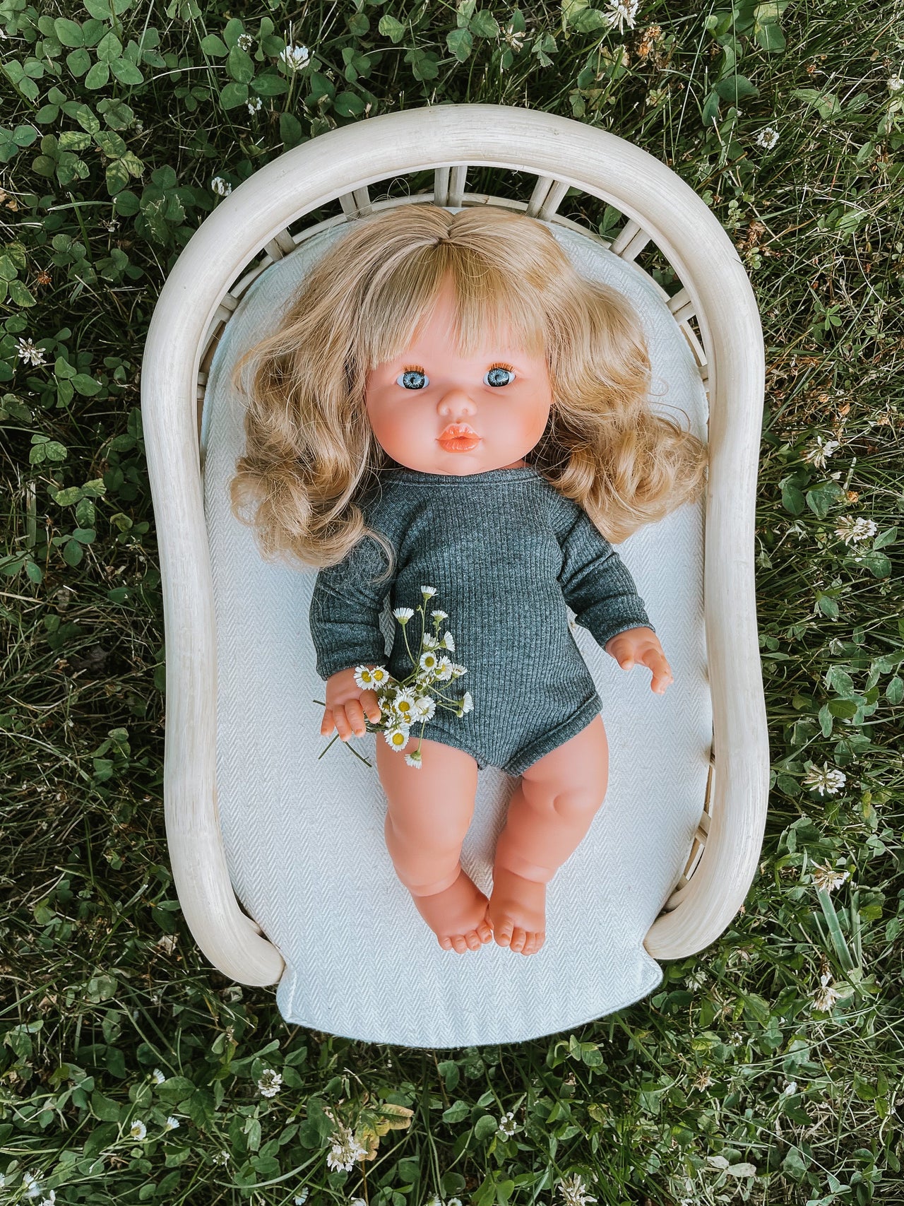 *Slightly Flawed* Minikane Ribbed Bodysuit - Charcoal