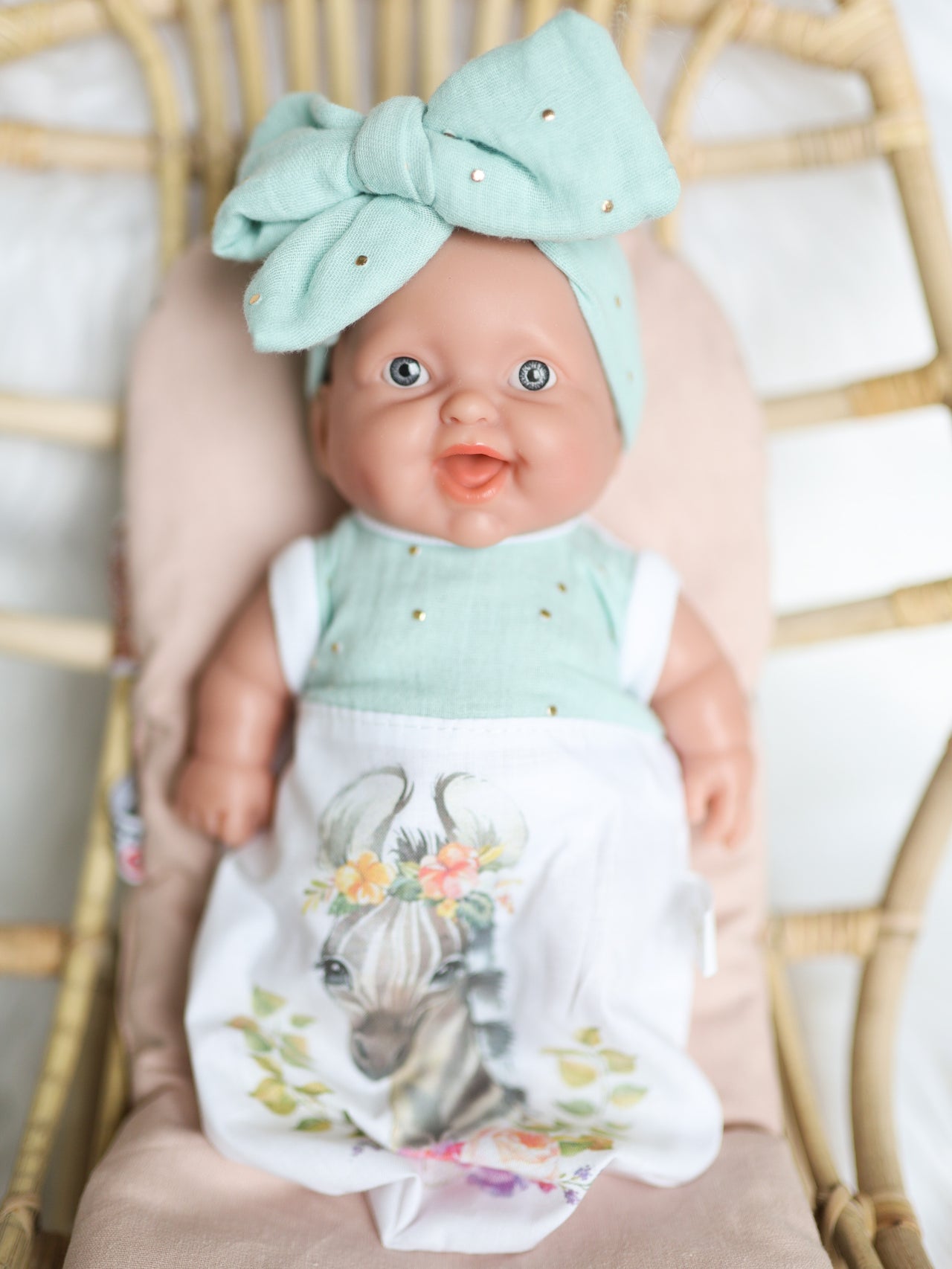 Cookie Dolls - 8" Girl Doll with Sleep Sacks + Big Bows
