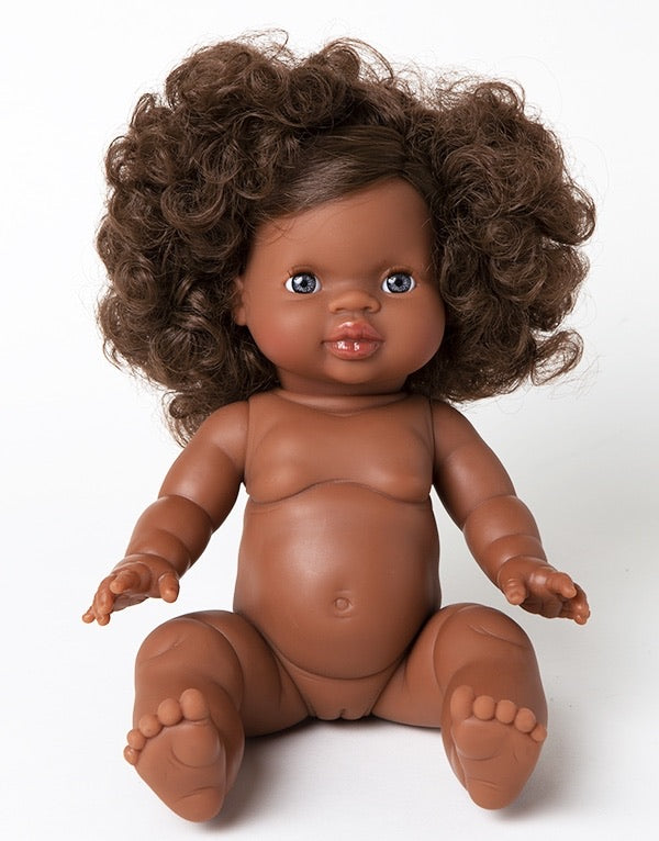 Minikane Charlie Black Baby Girl Doll with Blue Eyes