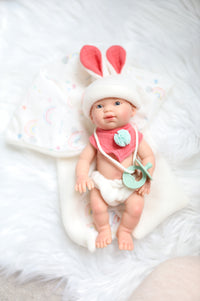 Thumbnail for Easter Baby Doll with Bunny Ears, Blanket + Gift Box