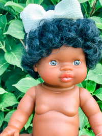 Thumbnail for *OVERSTOCK SALE* Minikane Imany Black Baby Girl Doll with Blue Eyes