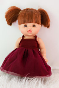Thumbnail for Minikane Rosella Tutu Dress in Burgundy
