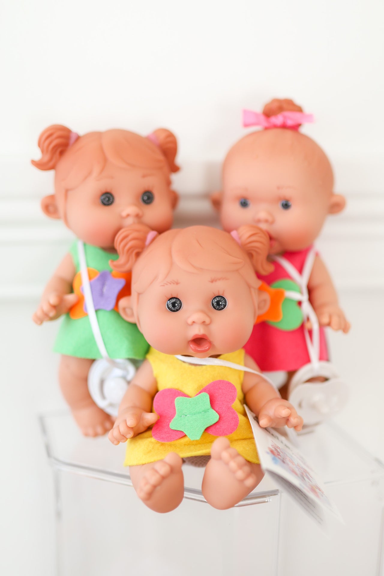 Lana - 8.2" Nenotin Girl Doll with Hot Pink Dress