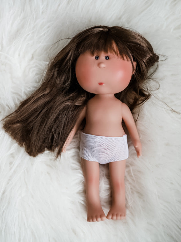 Millie - Mia Doll with Brunette Hair + Bangs