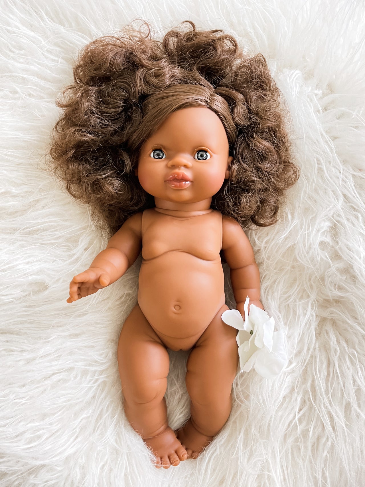 Minikane Charlie Black Baby Girl Doll with Blue Eyes
