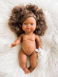Thumbnail for Minikane Charlie Black Baby Girl Doll with Blue Eyes
