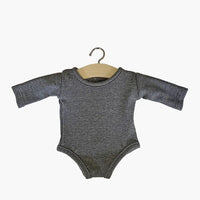 Thumbnail for *Slightly Flawed* Minikane Ribbed Bodysuit - Charcoal