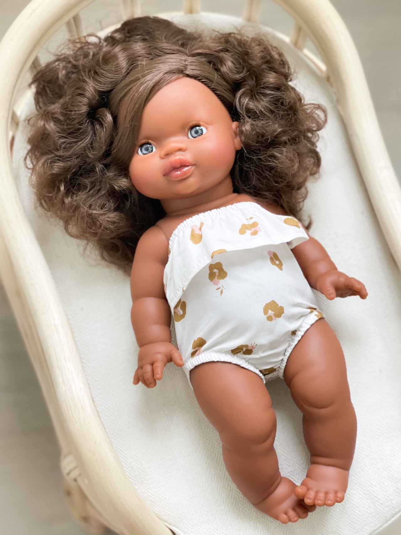 Minikane Charlie Black Baby Girl Doll with Blue Eyes