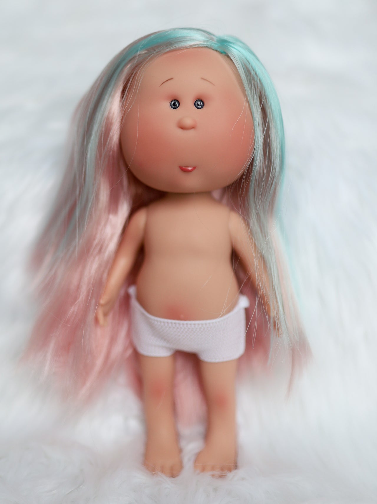 Skye - Mia Doll with Light Pink + Blue Hair