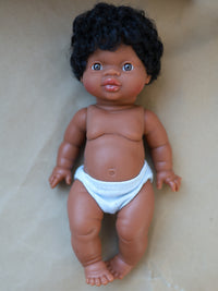 Thumbnail for *Slightly Flawed* Minikane Jaro Black Baby Boy Doll with Brown Eyes