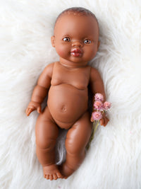Thumbnail for Minikane Naya Black Baby Girl Brown Eyes Doll