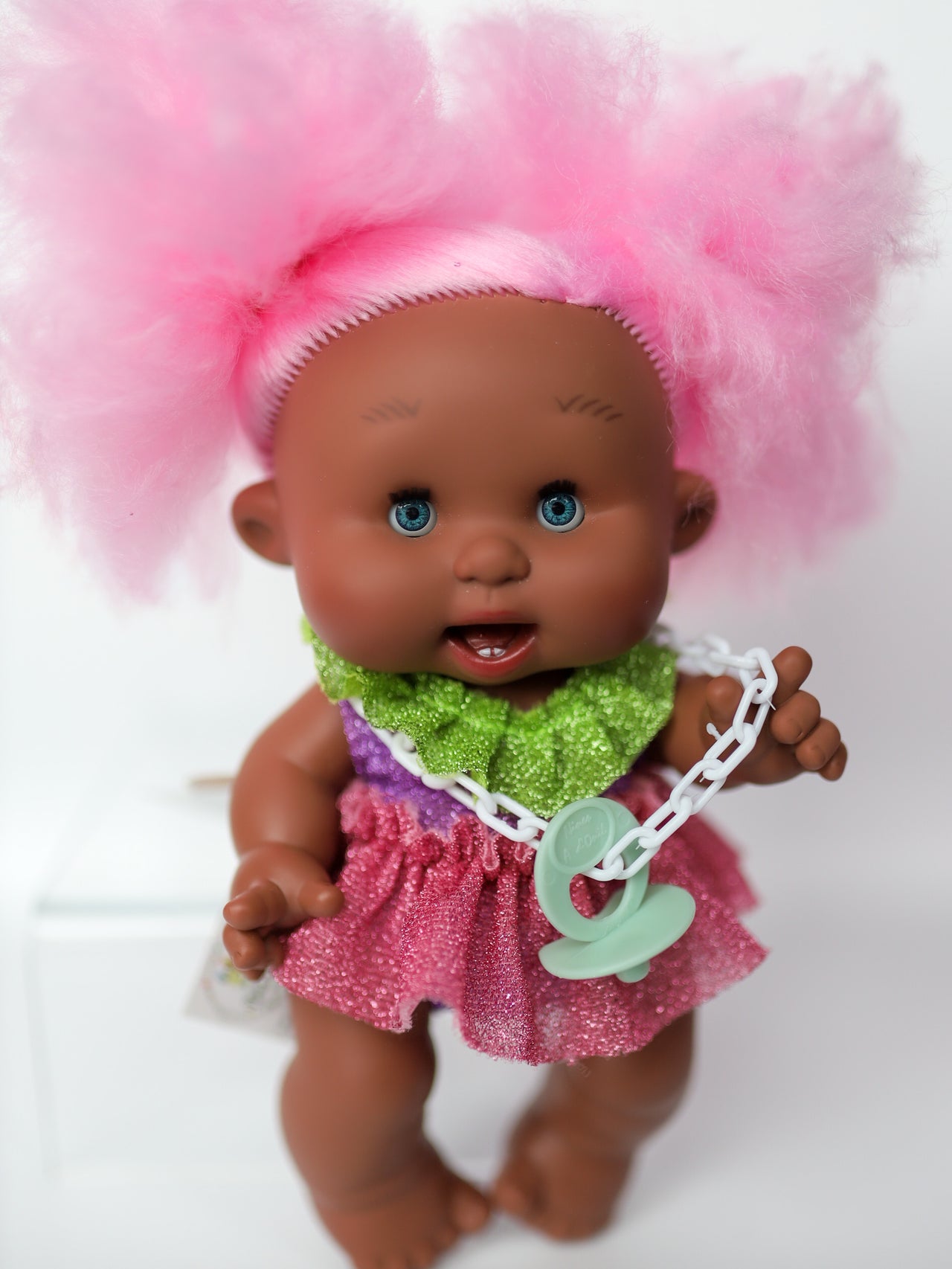 Jelly Bean -  10.2" Cotton Candy Pepotes Girl Doll with Pink Hair